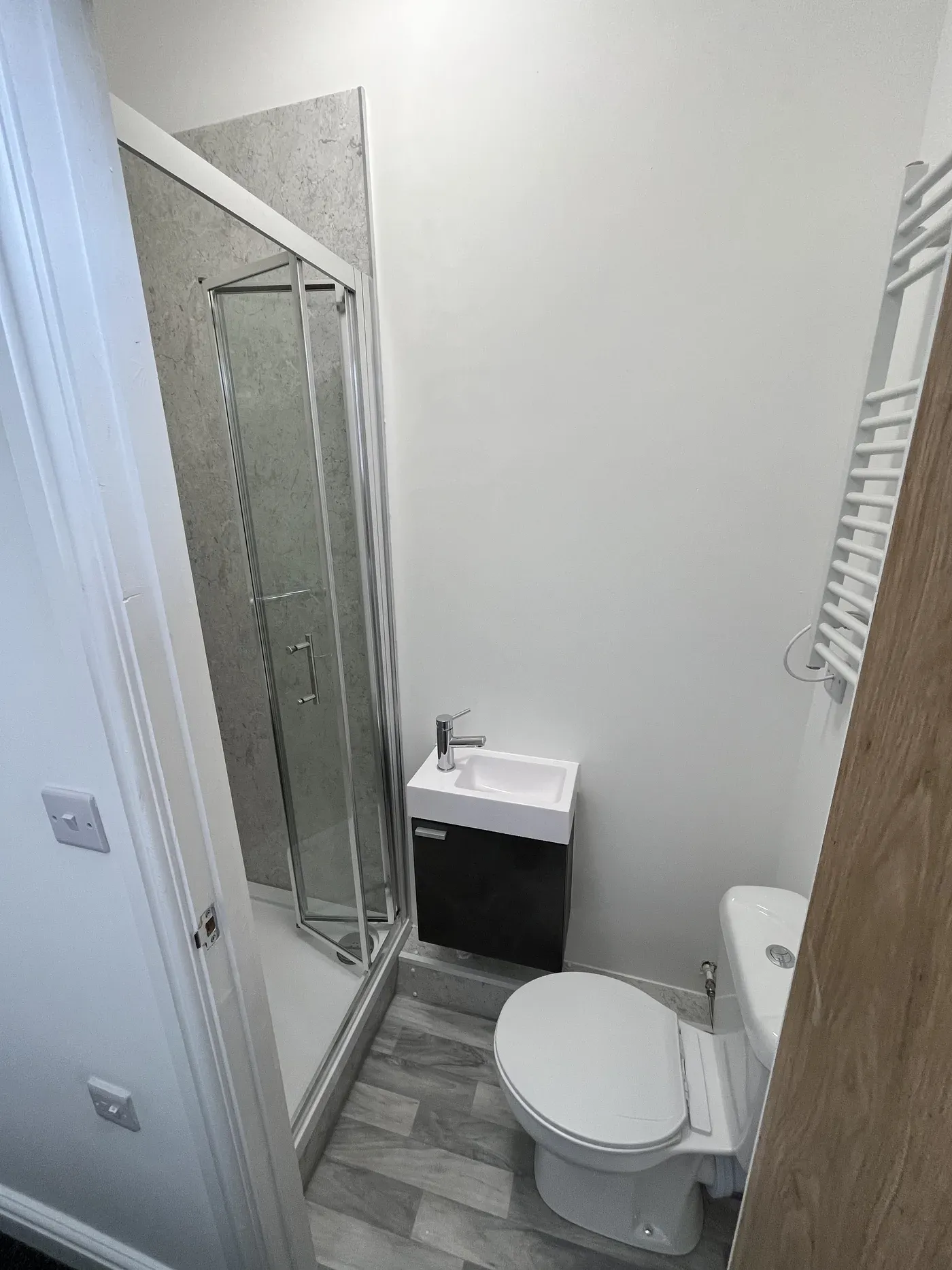 Accessible bathroom within the supported living home